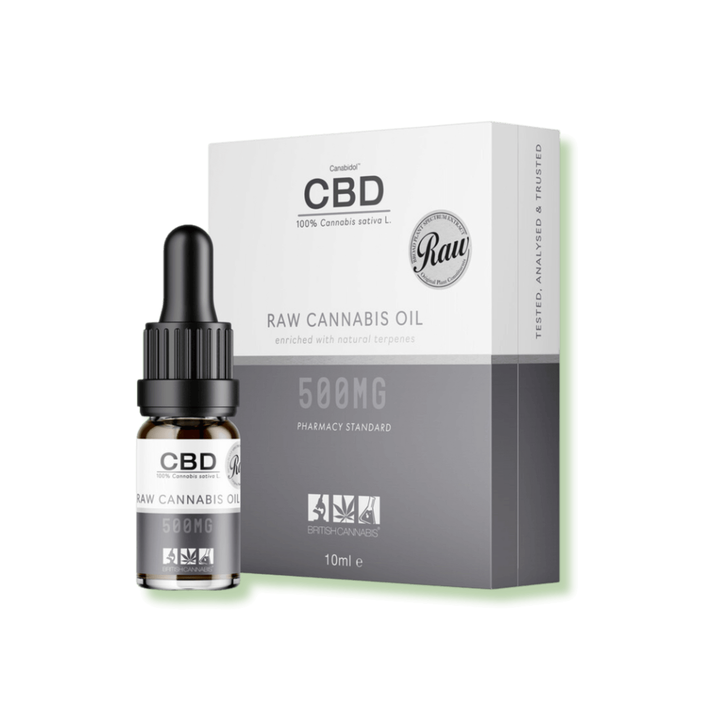 CBD By British Cannabis 100% Raw Cannabis Oil 500mg 10ml