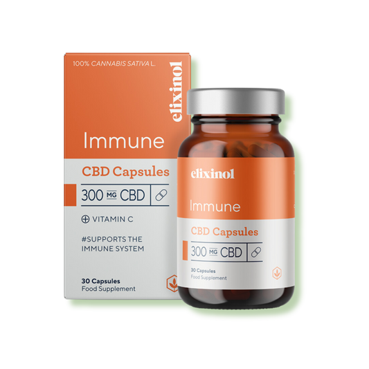 Elixinol Wellness Supplements Immune CBD Capsules with Vitamin C