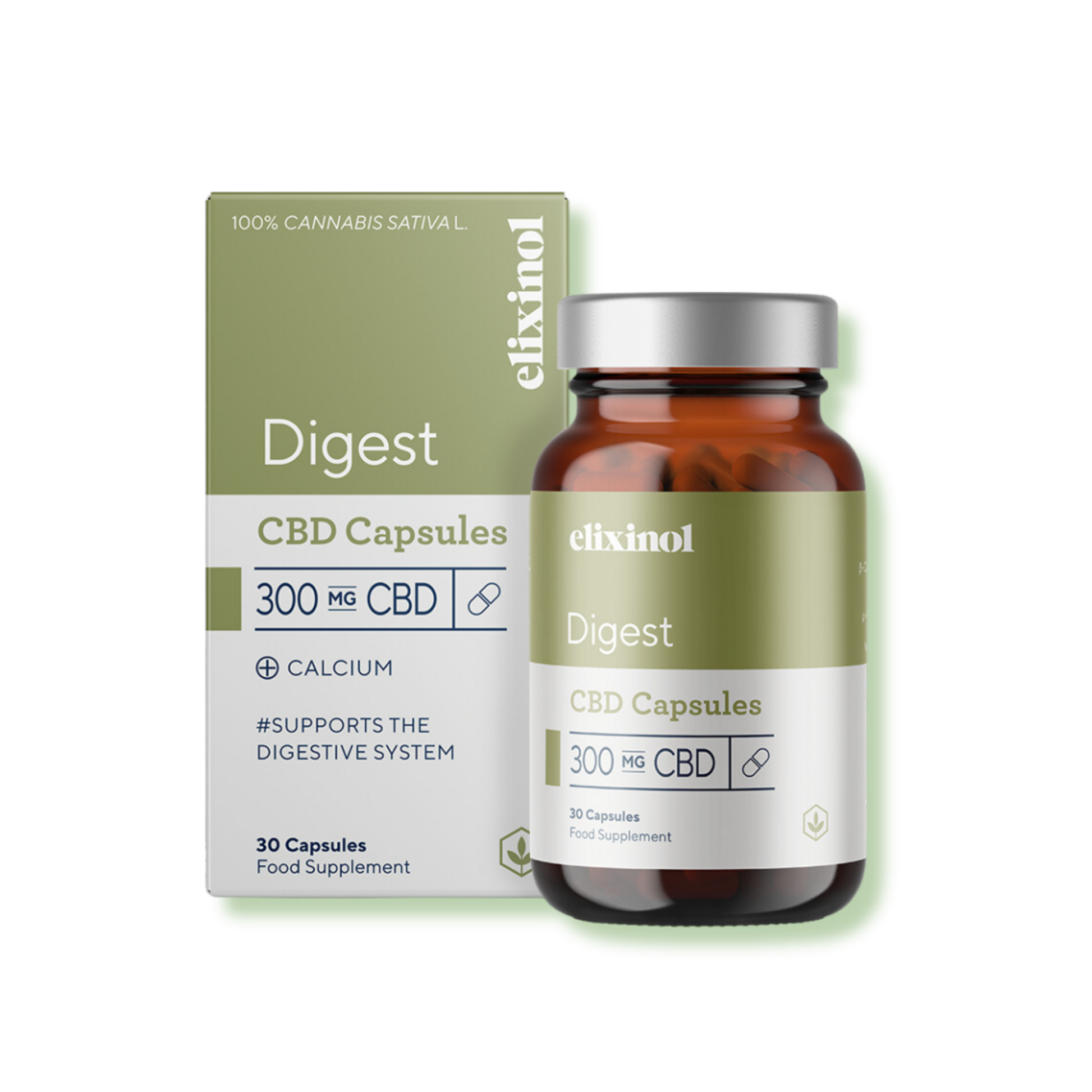  Elixinol Wellness Supplements Digest CBD Capsules with Calcium