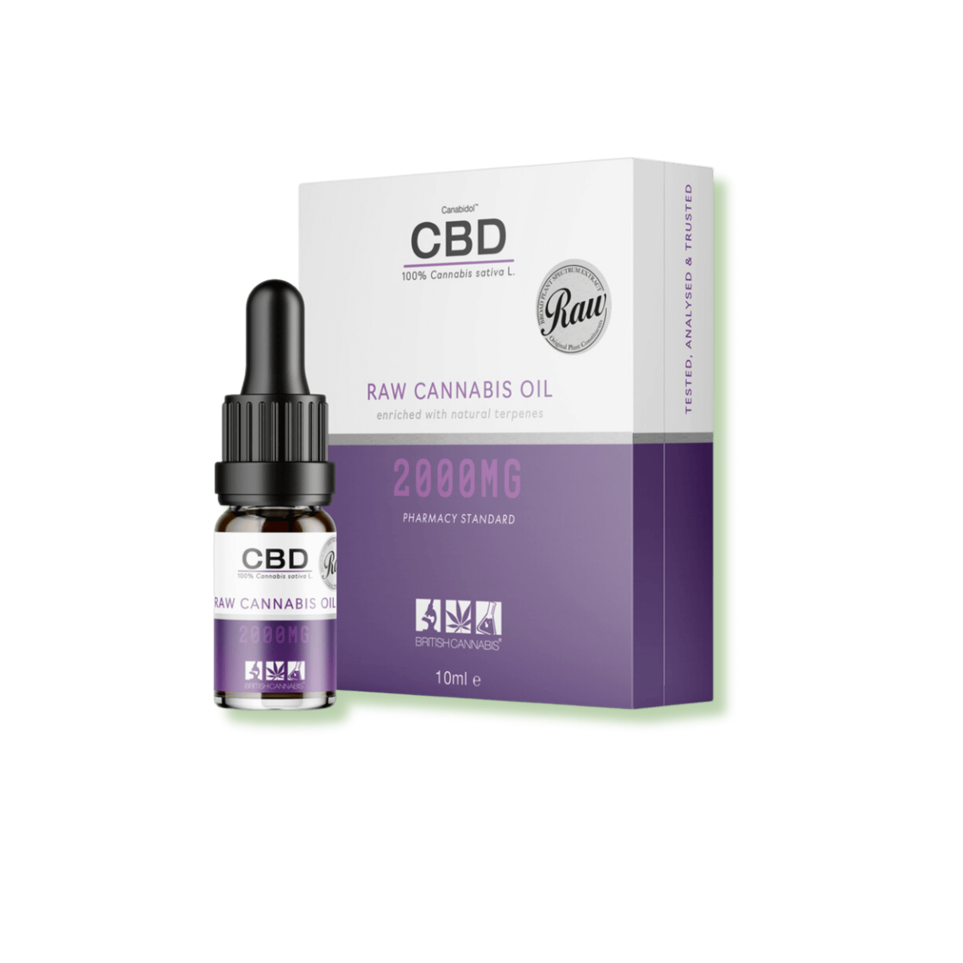 CBD By British Cannabis 100% Raw Cannabis Oil 2000mg 10ml