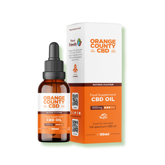 100% CBD Oil Natural 1500mg (5%) 30ml