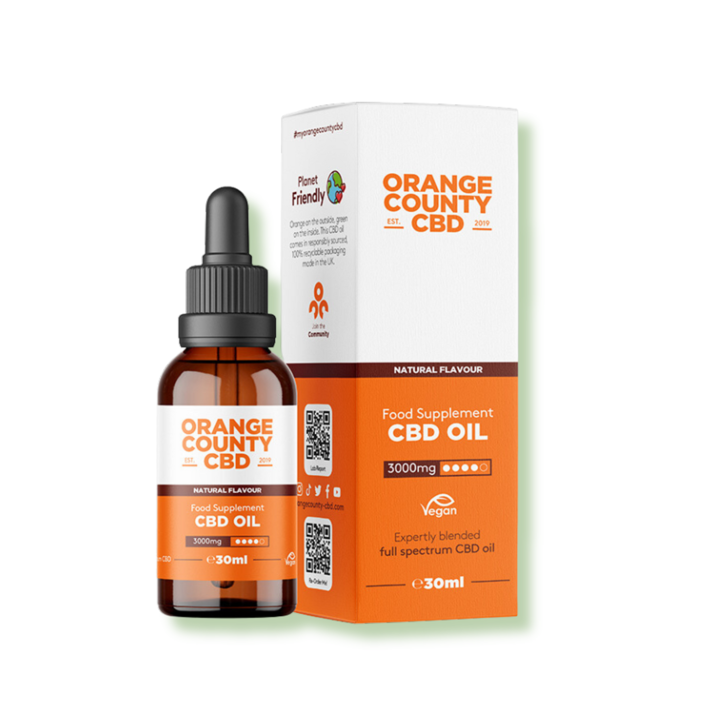 Orange County CBD Oil 100% Natural 3000mg 30ml (10%)